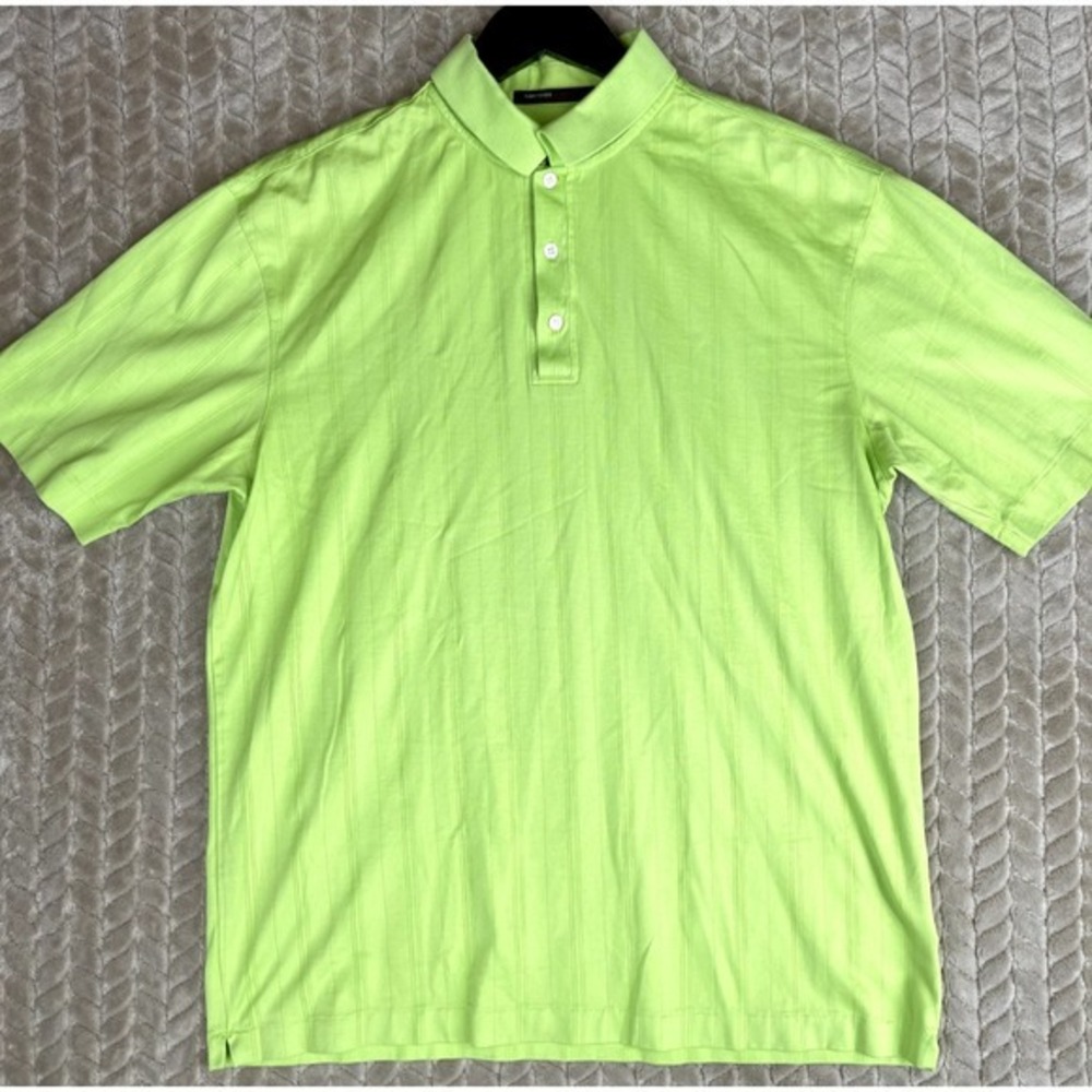 Tiger Woods Golf Polo Shirt Mens Medium Green